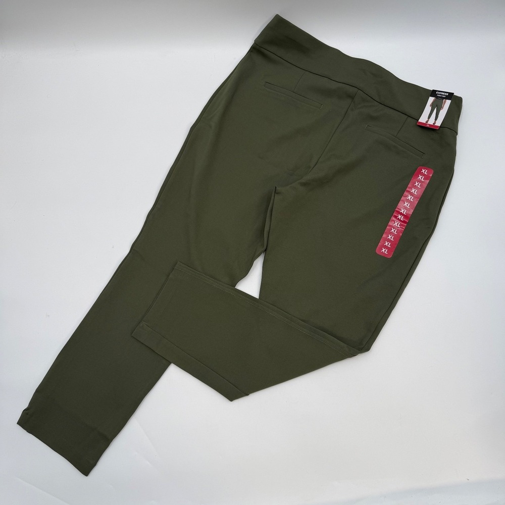 Express Ponte Pants Womens Size XL Green Dress Preppy New